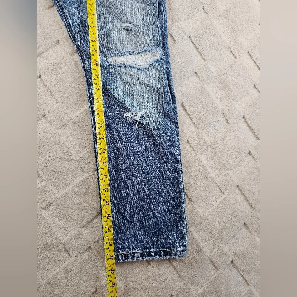 Levi's 501 White Oak Denim Slim Straight Leg Jean Mens 32x28 Distressed